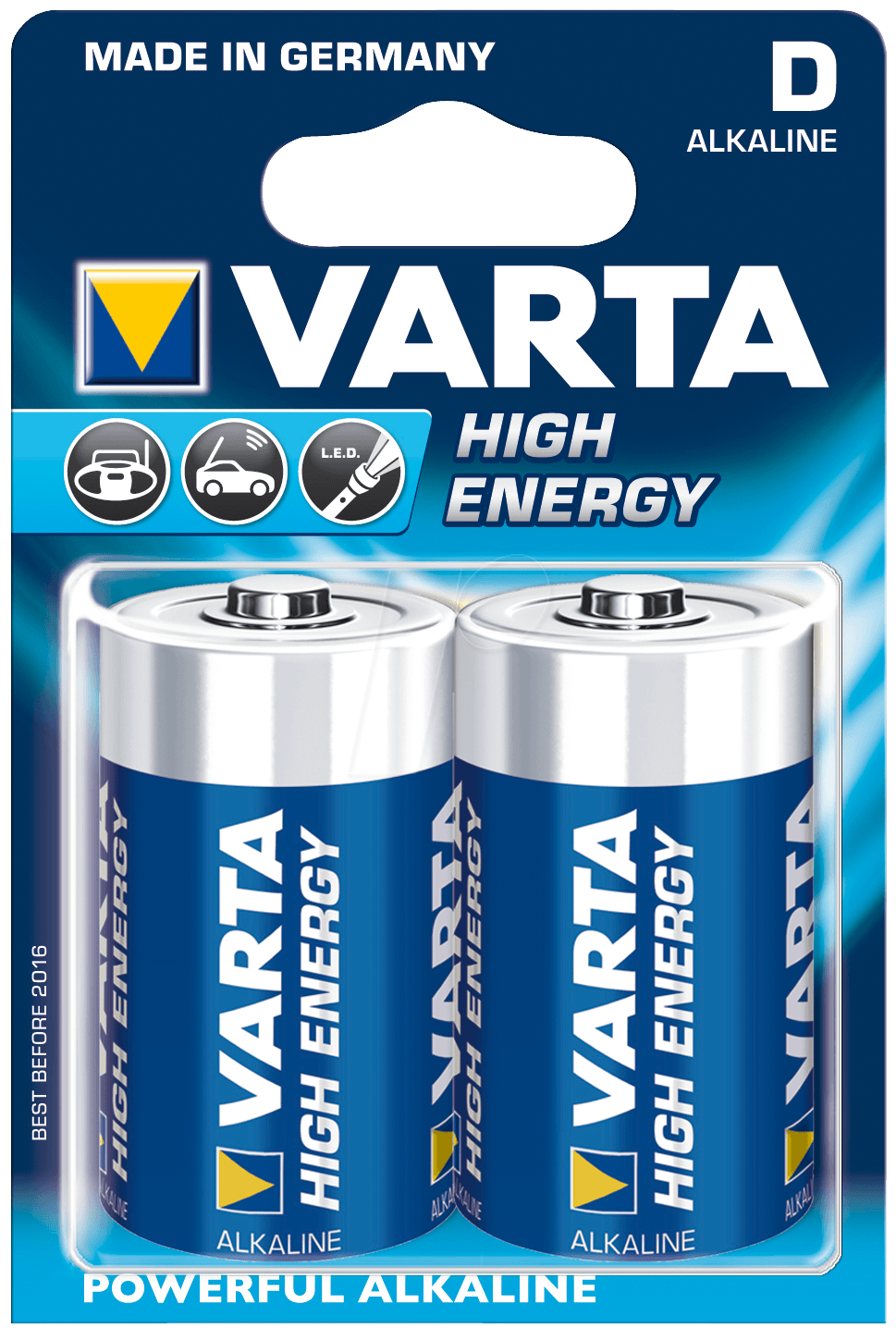 Varta battery longlife power - high energy battery mono 2-piece blis longlife power 2022