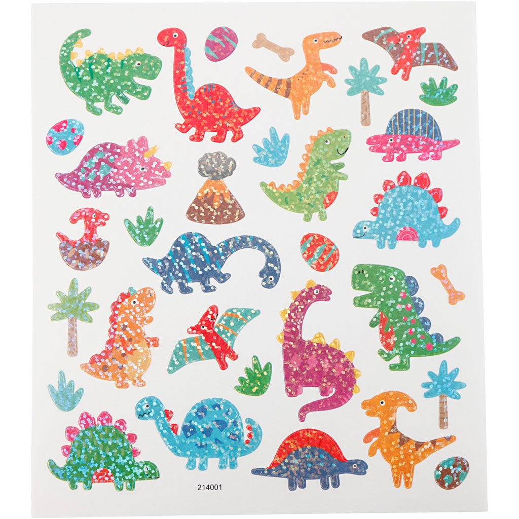 Creativ company stickers, dino's, vel 15x16,5 cm, 1 vel