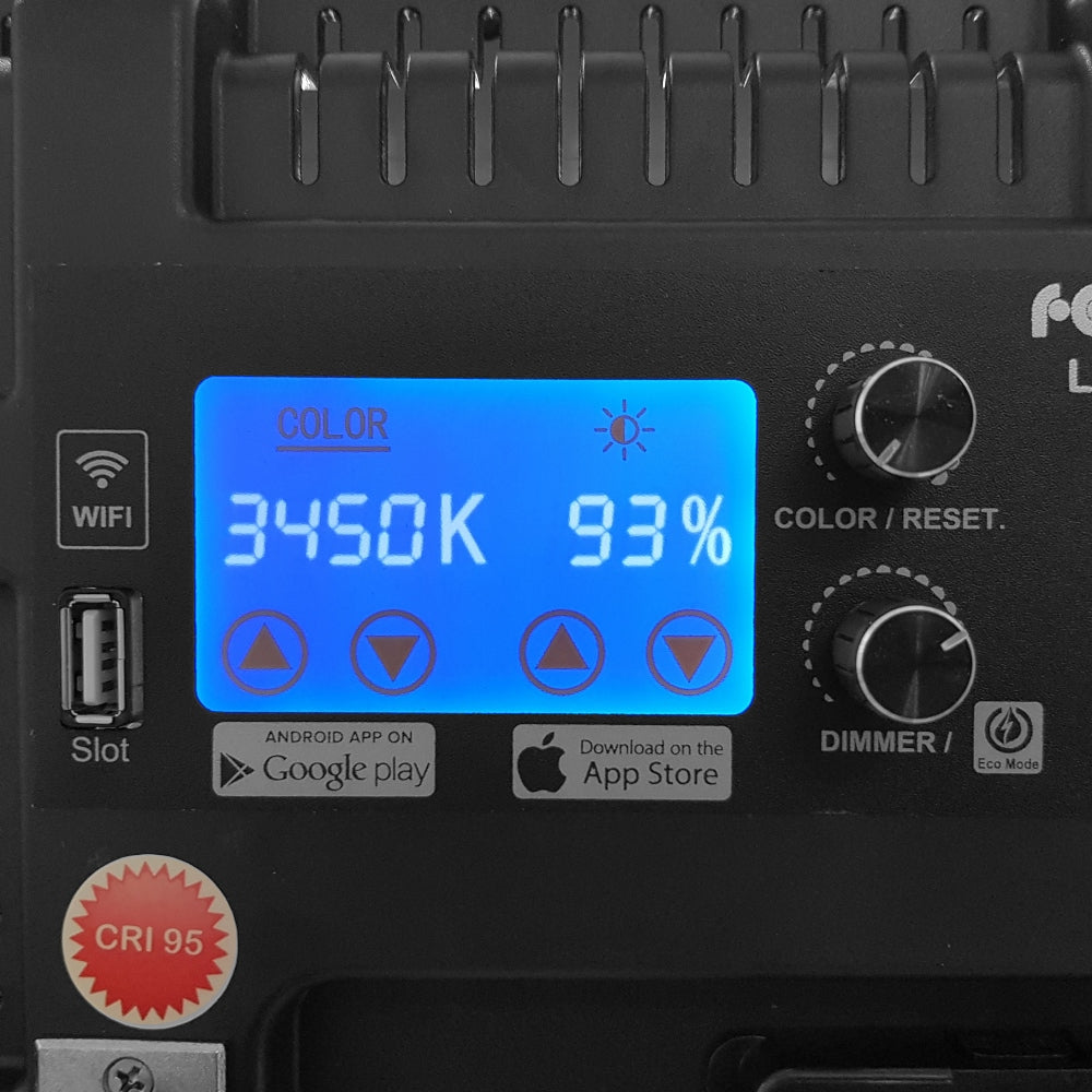 Falcon Eyes Wi-Fi Bi-Color LEM LED LED DIMMable LPW-150TD sur 230V