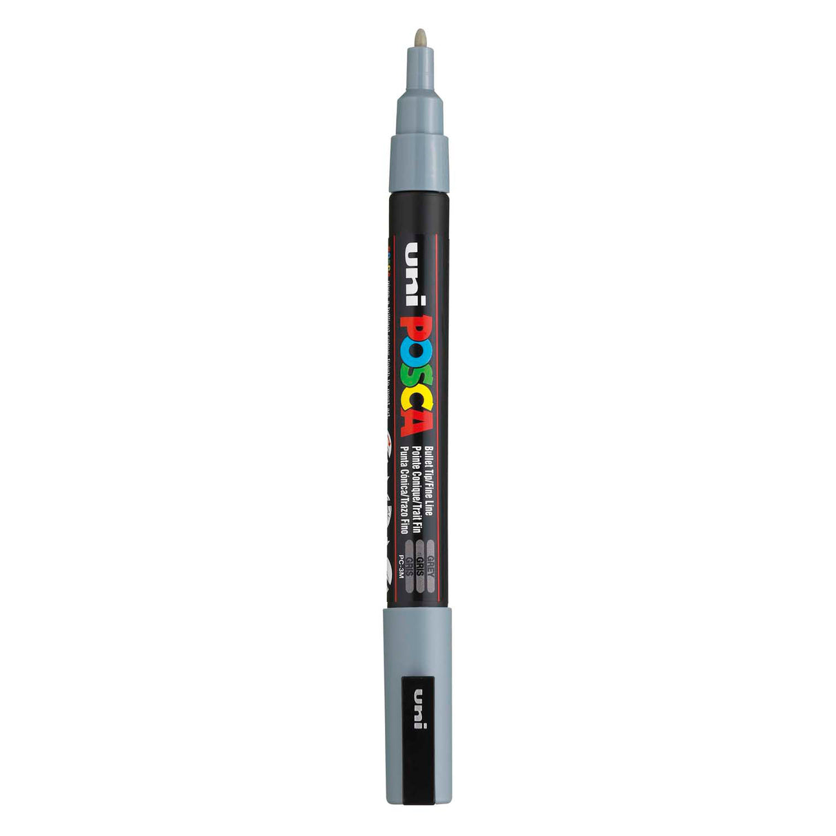 Marqueur Uni-posca posca, taille pc-3m, largeur de trait 0,9-1,3 mm, fin, gris, 1 pièce