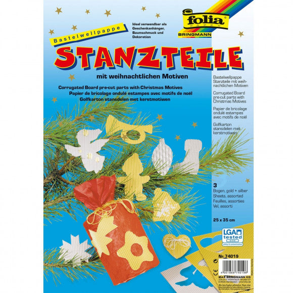 Folia • golfkarton stansdelen kerst