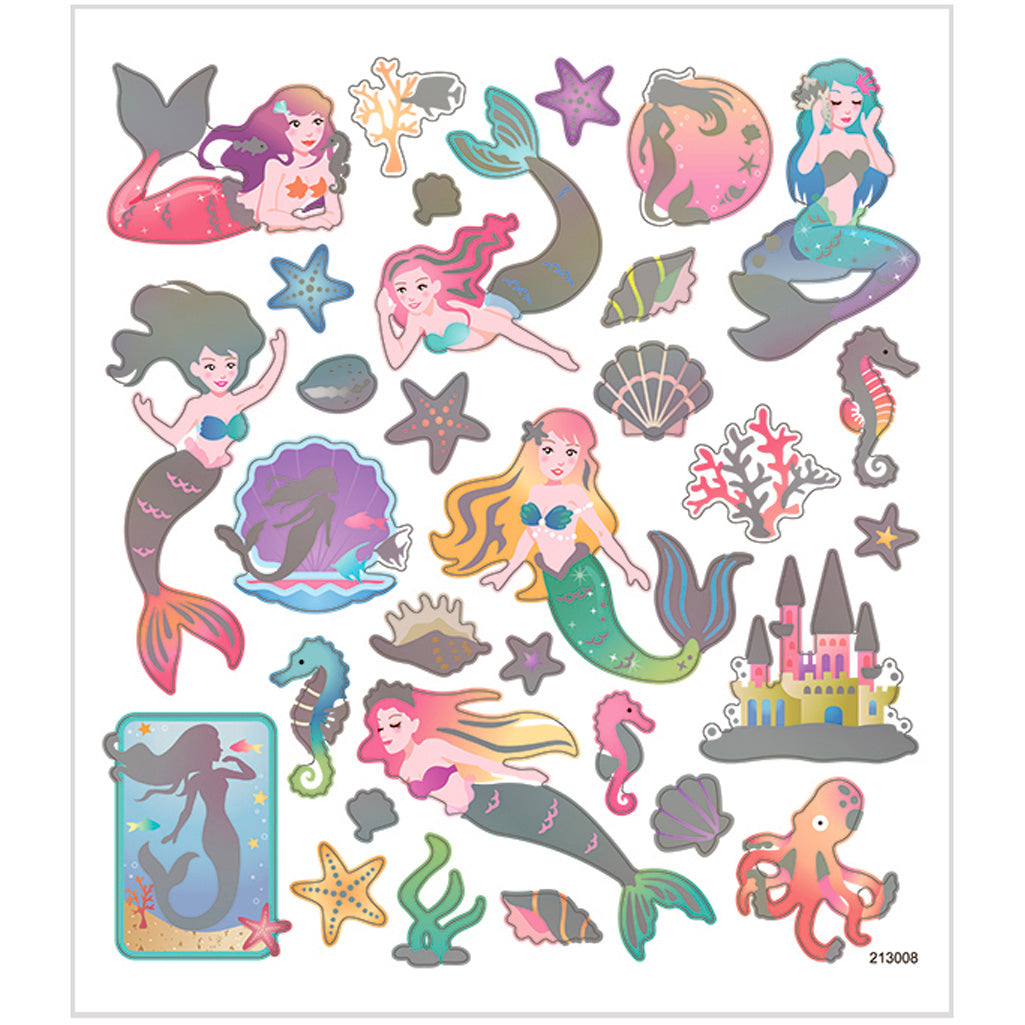 Creativ company stickers, mermaids, sheet 15x16.5 cm, approx. 32 pieces, 1 sheet