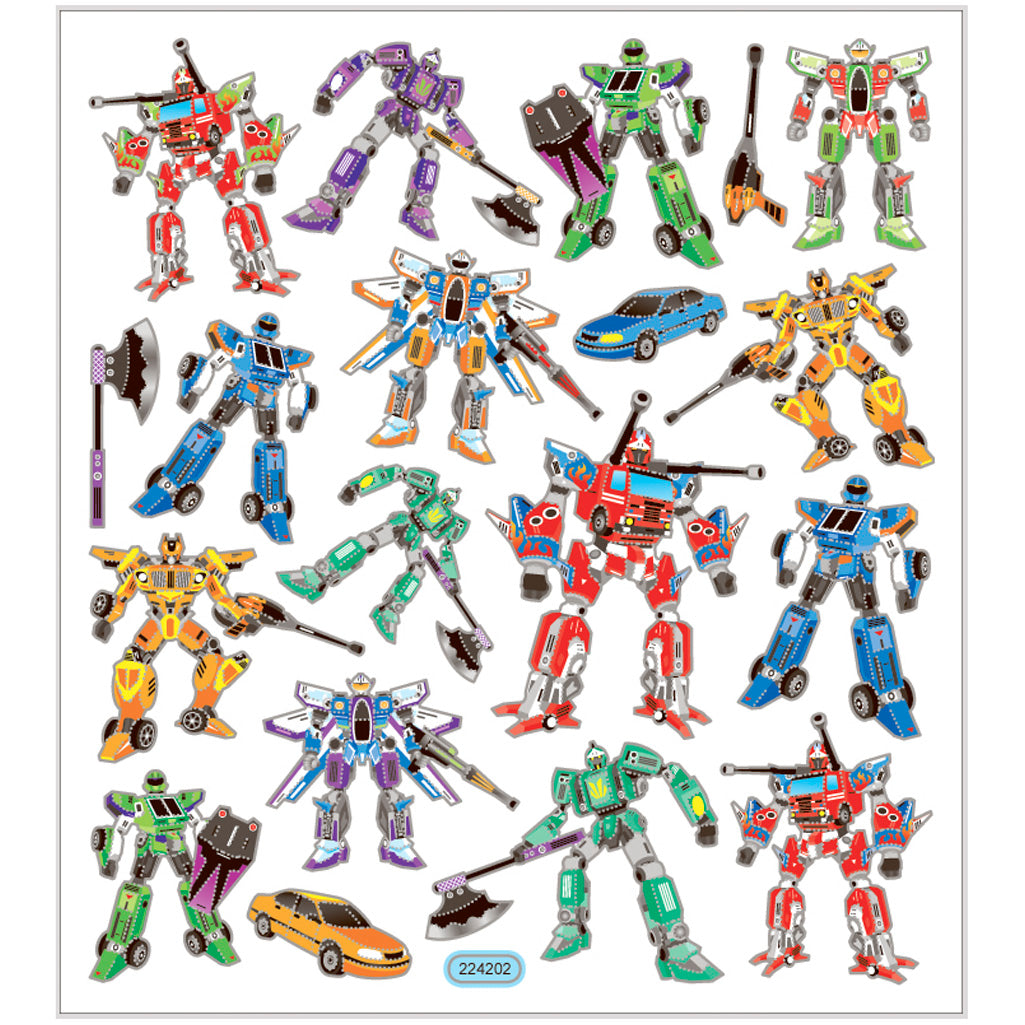 Creativ company self-adhesive stickers transformers, 1 sheet