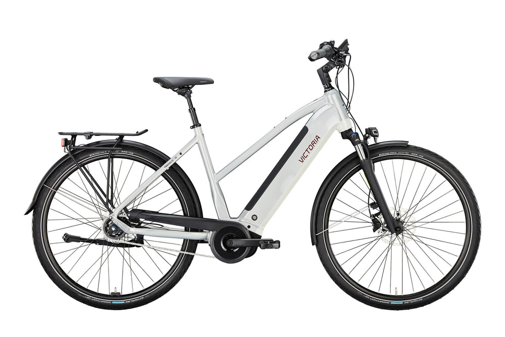 Victoria electric trekking bike Tresalo 15 (#1) ebike Vict. Tresalo 15 28 48 5sp fh trap. silver