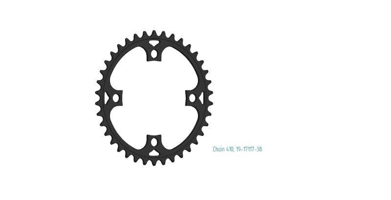 Xtrabike sprocket 38t 1 2x3 32 bafang