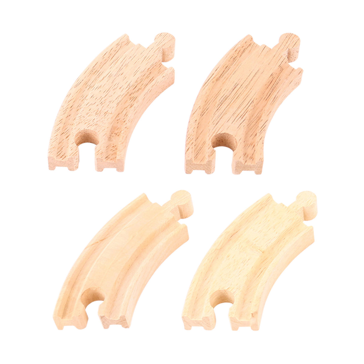 Bigjigs Wooden Rails - Short Turns, 4st.