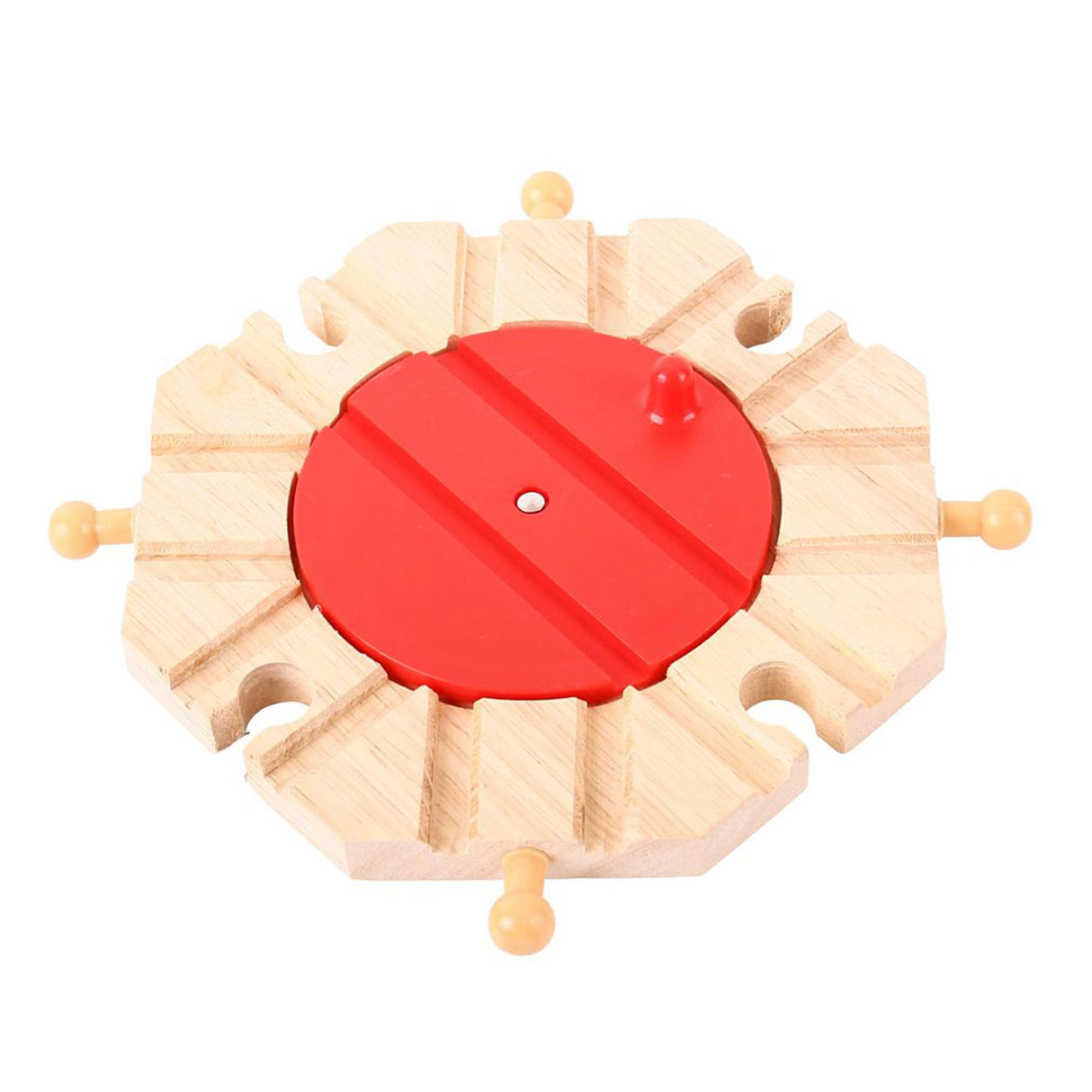 Bigjigs houten rails - 8 richting draaiplateau