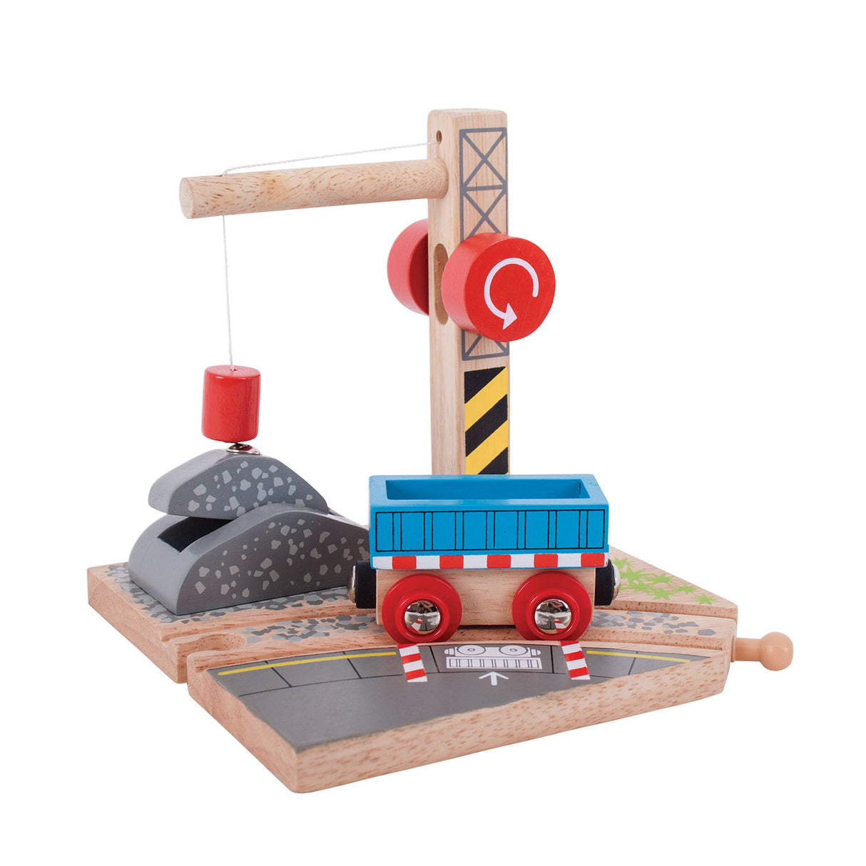 Bigjigs Wooden Railway - Gravel Crane
