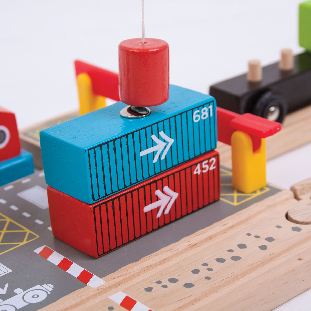 Bigjigs Wooden Rail Container Shipyard