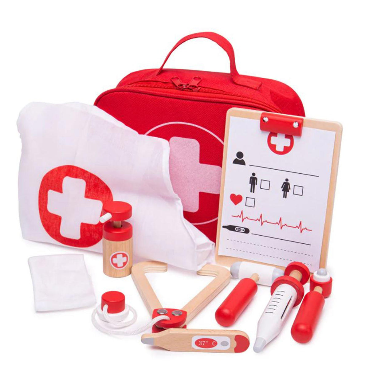 Дървен лекарски комплект Bigjigs