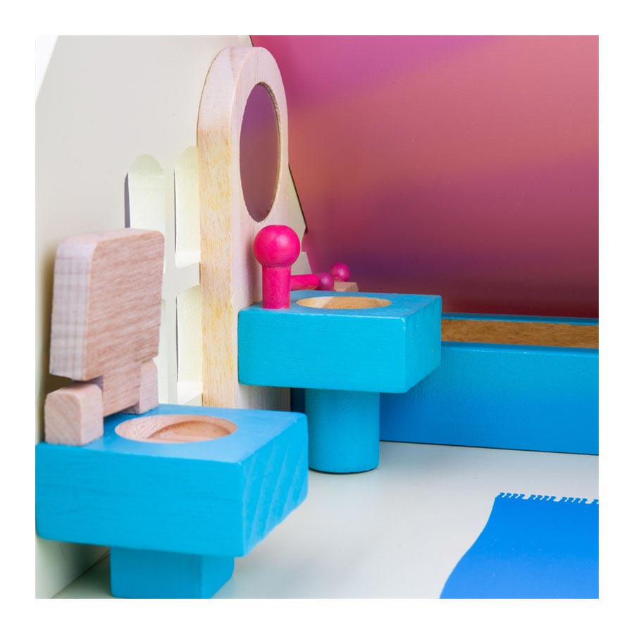 BigJigs Wood Dollhouse bútorok, 27dlg.