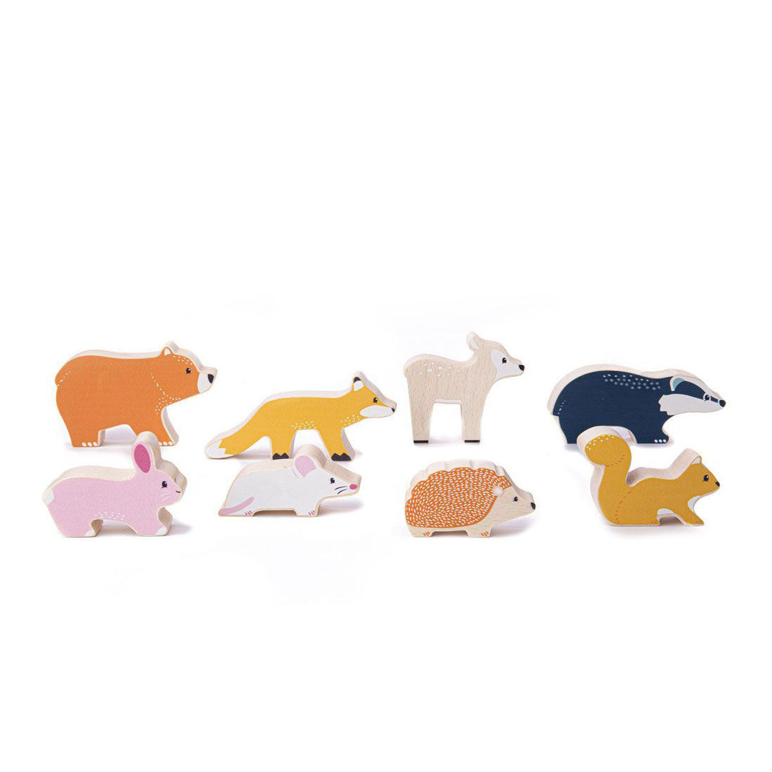 Bigjigs Wooden Play Figures Forest Animals, 8 pcs.