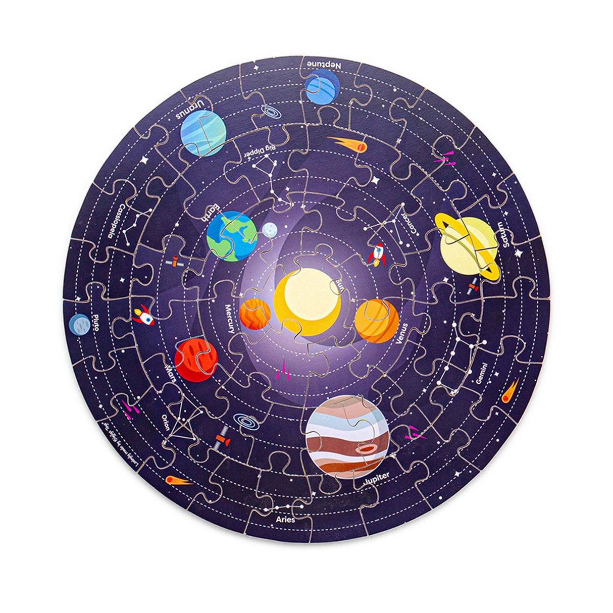 Bigjigs solar system floor puzzle round, 39cm