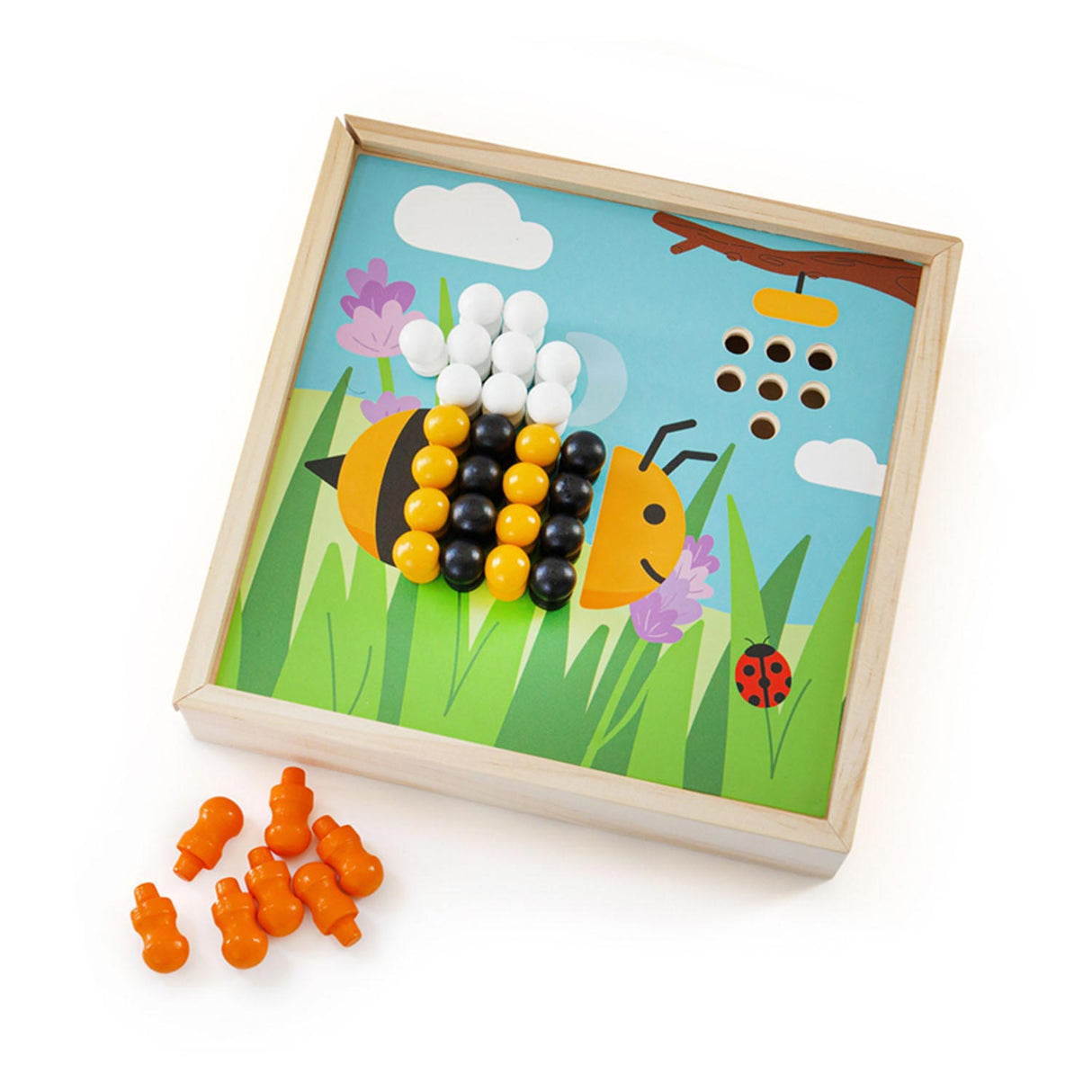 BigJigs Wooden Instekmozaiek Game Garden