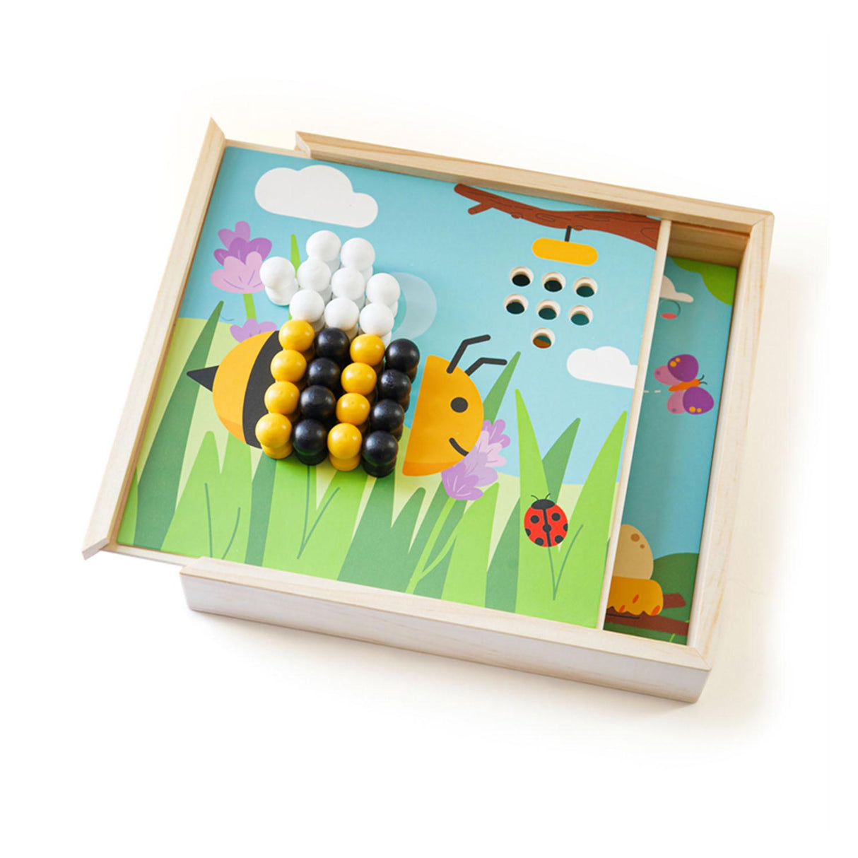 BigJigs Wooden Instekmozaiek Game Garden