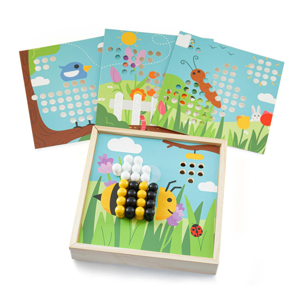 BigJigs Wooden Instekmozaiek Game Garden