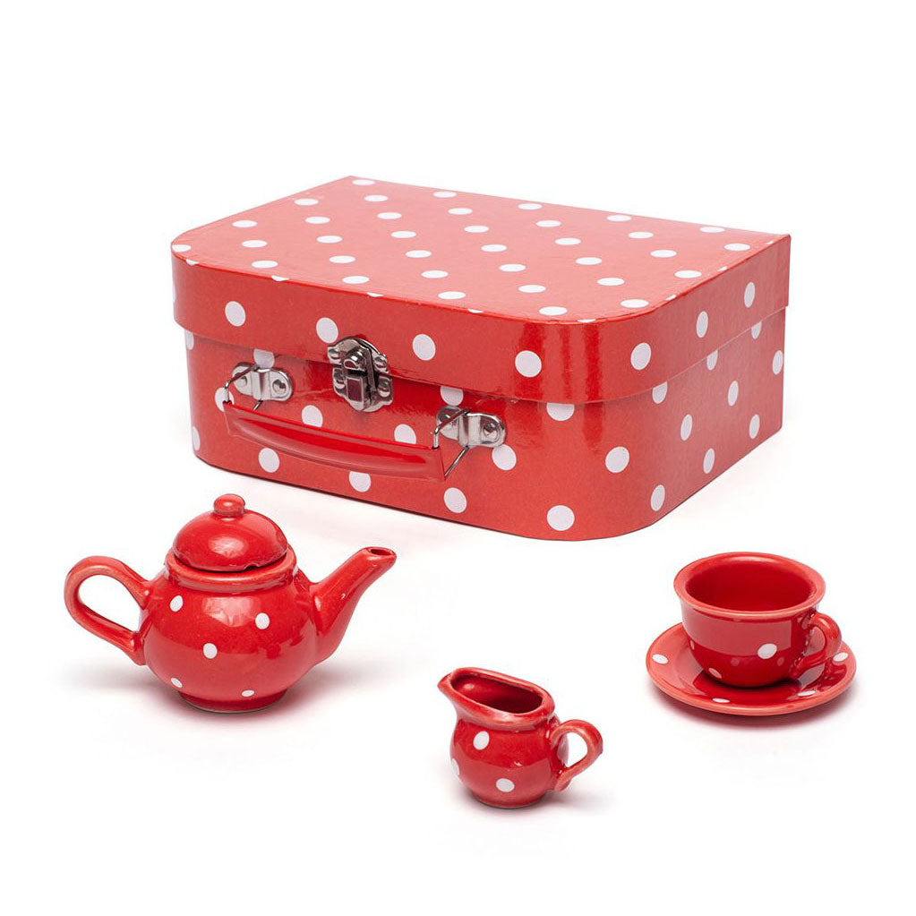 Bigjigs Porcelain Tea Set in Carry Case, 12 pc.