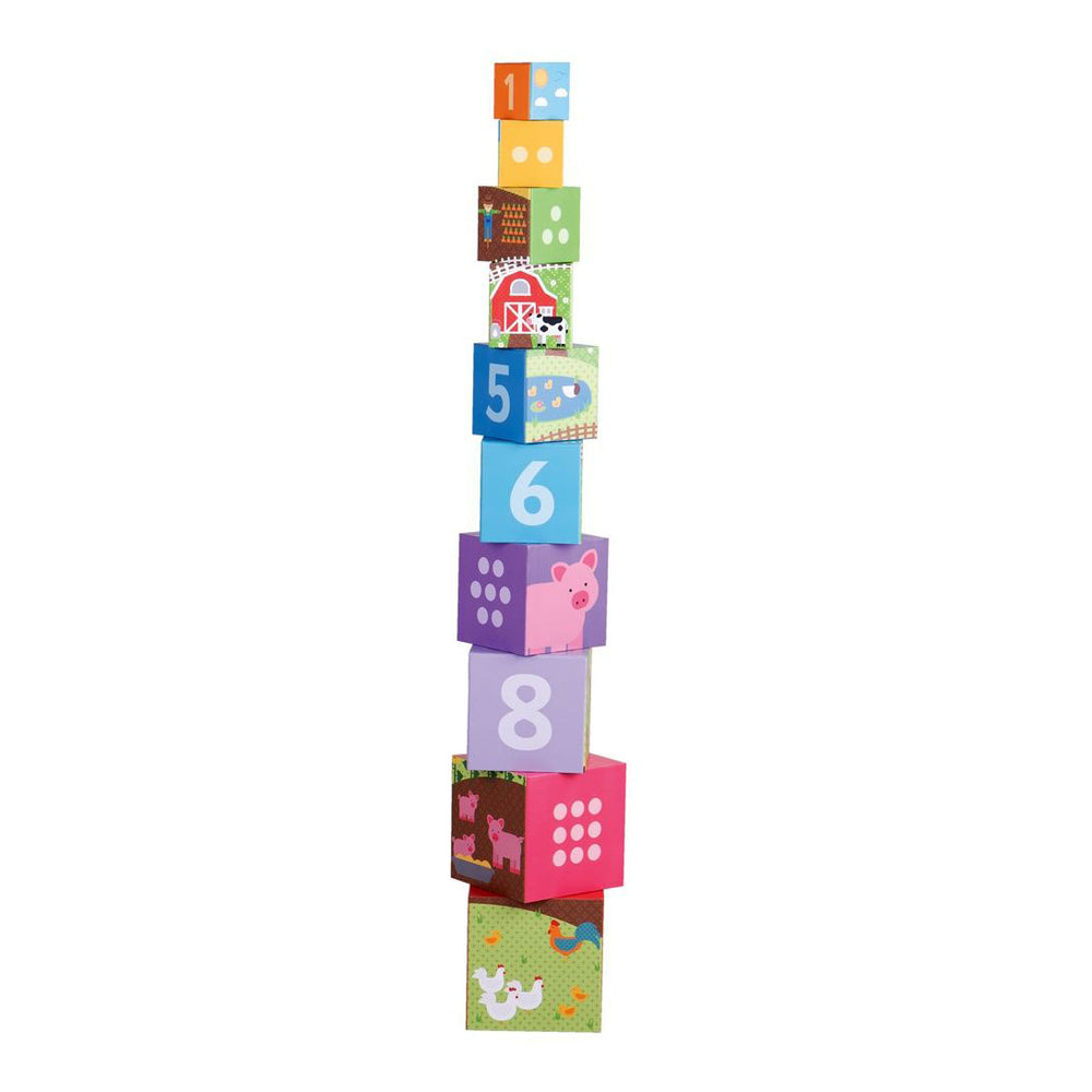 Bigjigs Farm Stacking Tower, 10pcs.