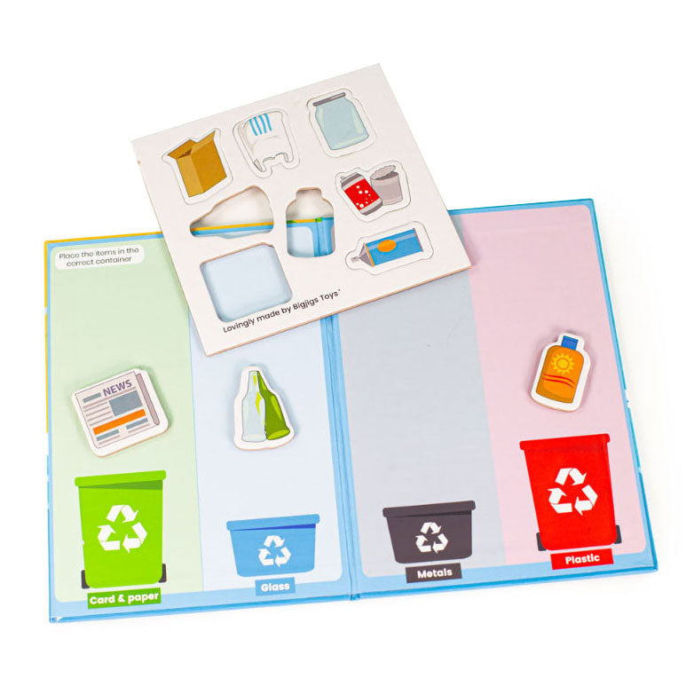 Bigjigs Wooden Train Set Seaside Clean Up, 70pcs.