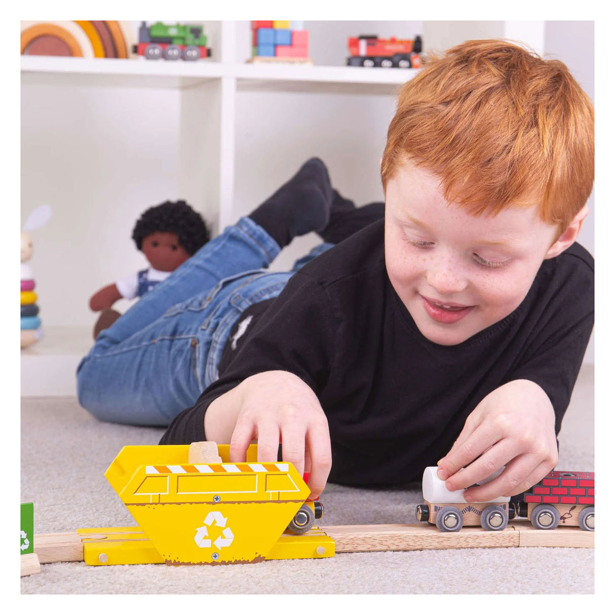 Bigjigs houten recycle bak