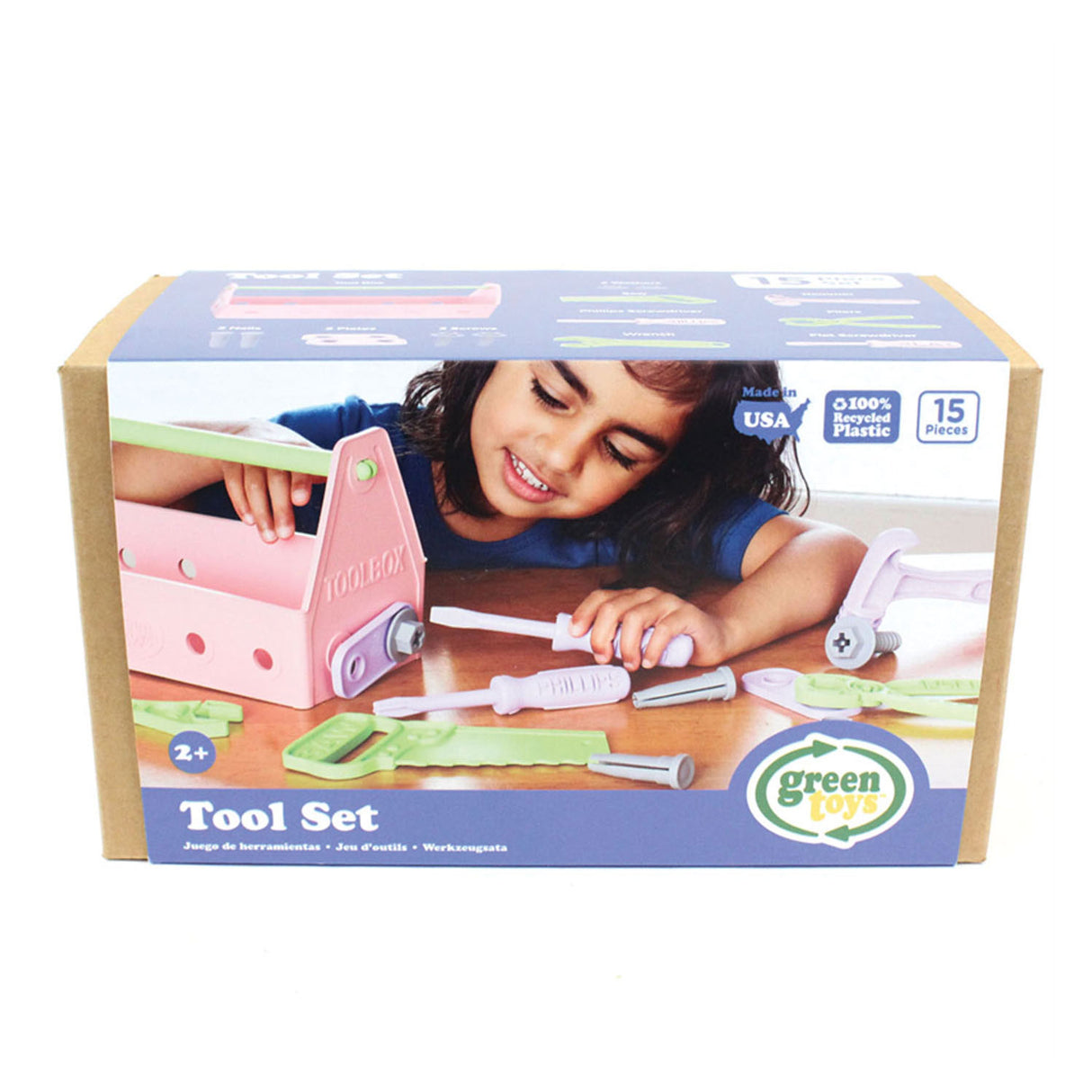 Green Toys tool kit pink