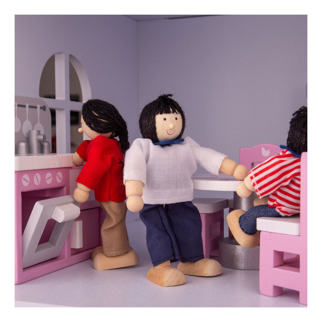 Tidlo Wooden Dollhouse Möbel Küche, 9dlg.