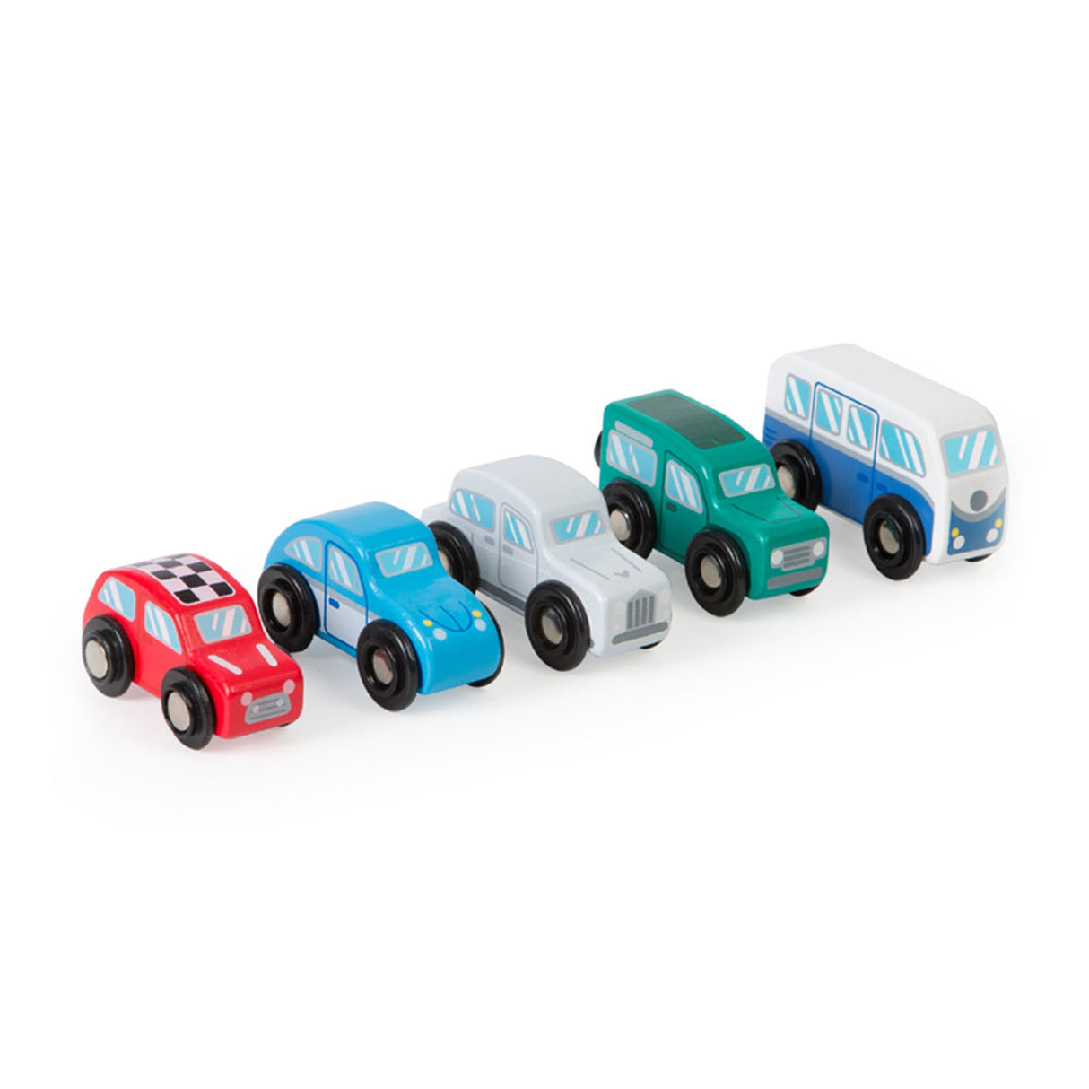 Tidlo Holz Retro -Spielzeugautos
