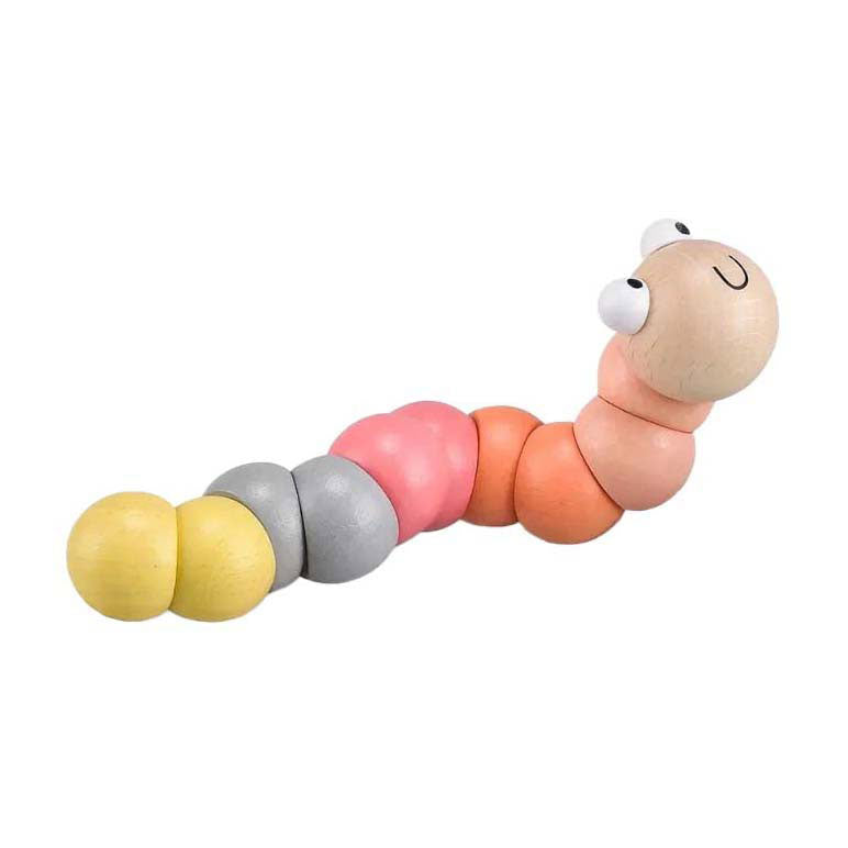 Bigjigs wooden worm - pastel