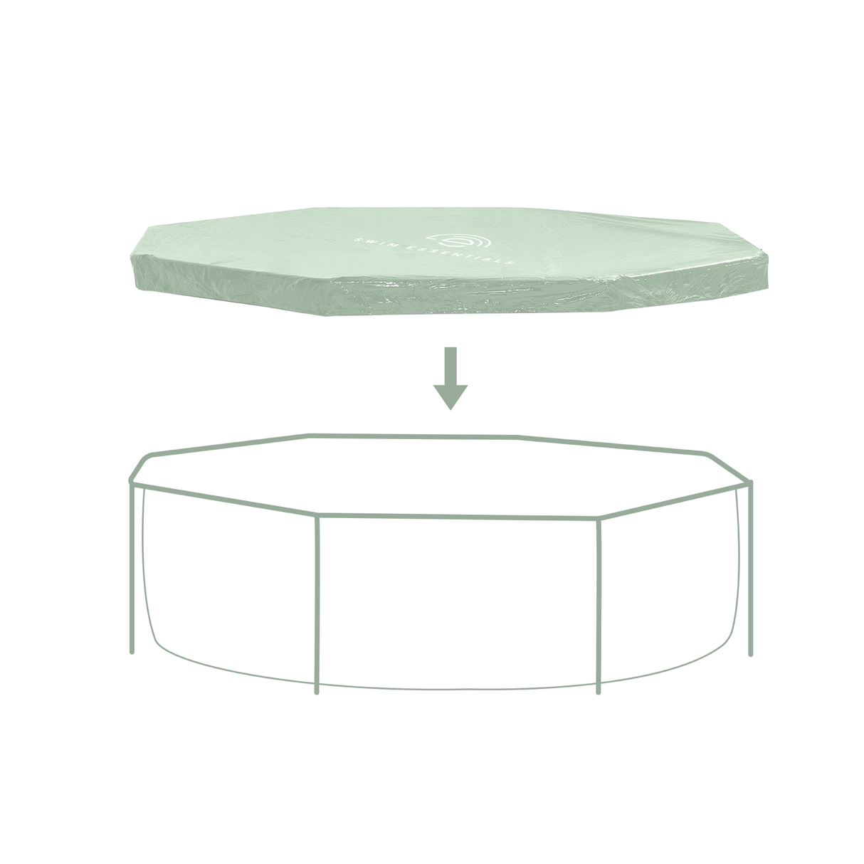 Essence | green pool cover - ø 300 cm