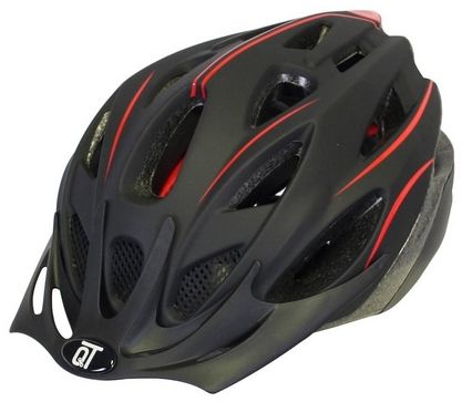 Casco in bicicletta Qtcychectech unisex opaco nero dimensione rossa m m