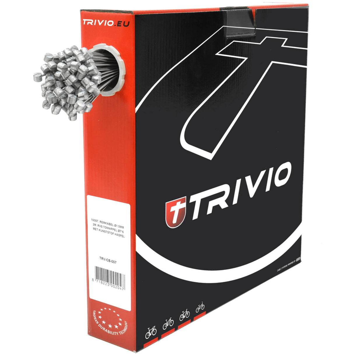 Trivio - MTB brake inner cable stainless steel 1.5x2000mm - workshop box 100 pcs.