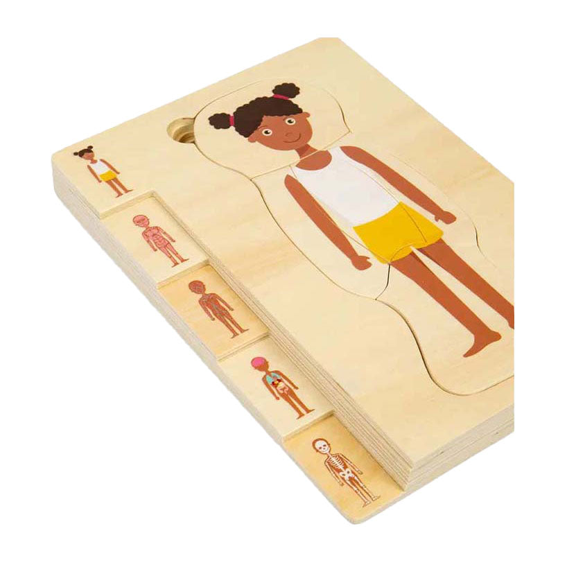 Bigjigs fa anatómiai puzzle - lány, 26 db.