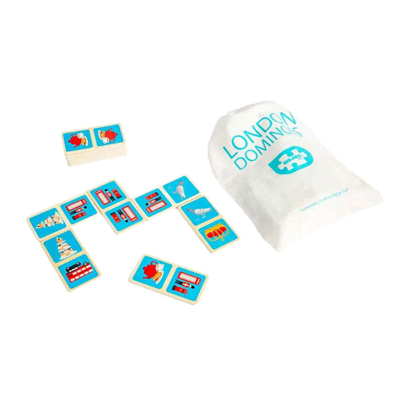 Bigjigs medinis Londono domino žaidimas, 28 vnt.