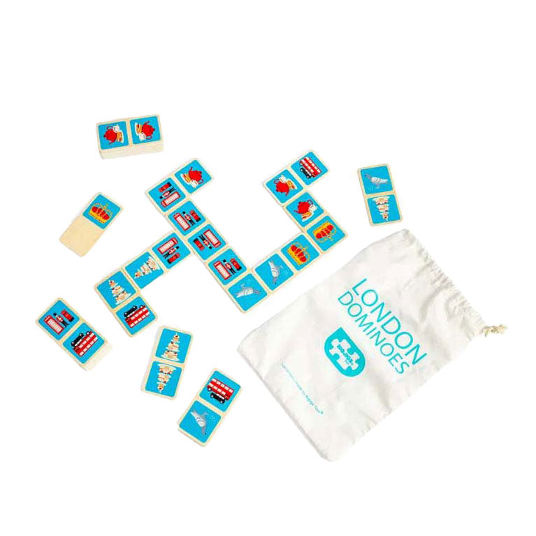 Bigjigs medinis Londono domino žaidimas, 28 vnt.