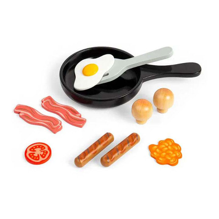 Bigjigs Frühstücksset aus Holz, 11-teilig.