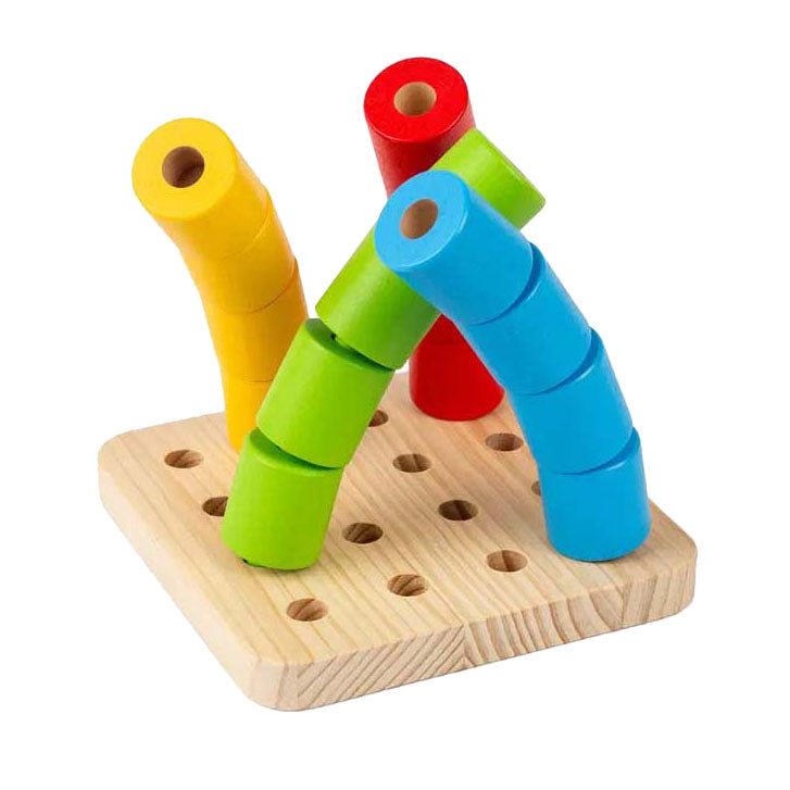 Bigjigs puinen huojuva tappilauta, 17 kpl.