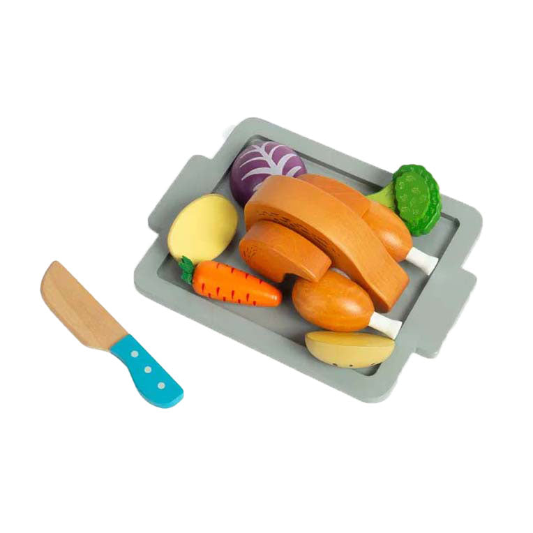 Bigjigs Holzbraten Spiel Set, 12dlg.