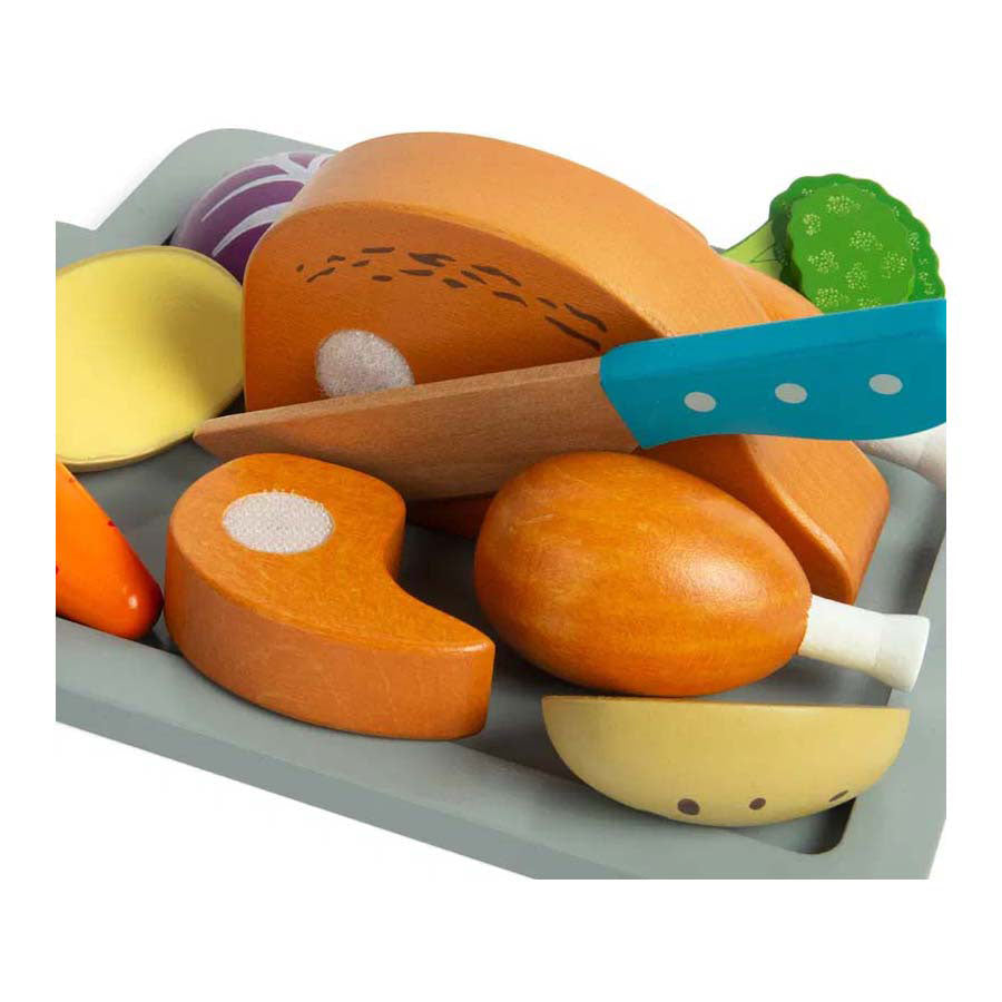 Bigjigs Holzbraten Dinner Spillset, 12 Stéck.