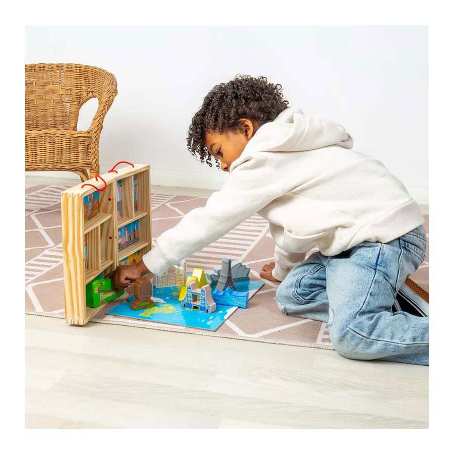 Bigjigs wooden travel playset, 10pcs.
