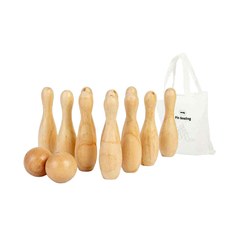 Bigjigs houten bowlingset, 12dlg.