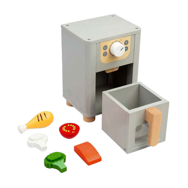 Bigjigs wooden air fryer play set, 5 pcs.
