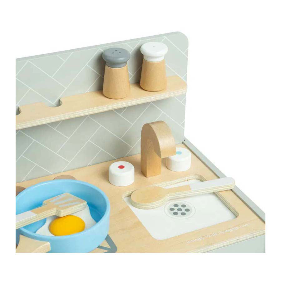 Cistin barr boird adhmaid Bigjigs, 7 bpíosa.