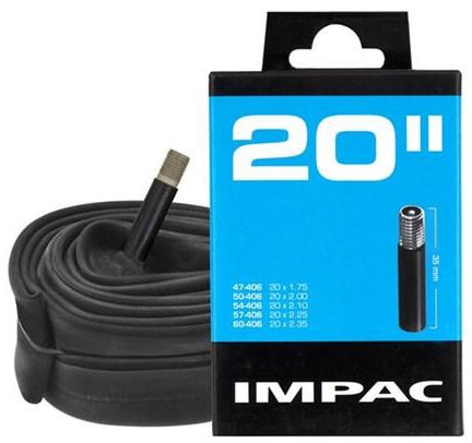 Impac Inner Tube (by Schwalbe) AV20 20x1.75 ETRTO 40 60-406 Valve: car Schrader valve 35mm