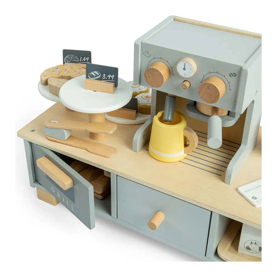 Bigjigs wooden coffee corner playset, 32pcs.