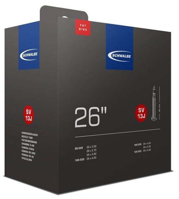 SCHWALBE INTER TUBE SV13J, Fatbike 26 x 3,50-4.80. Etro 90 120-559, valvola: sclaverand francese 40mm