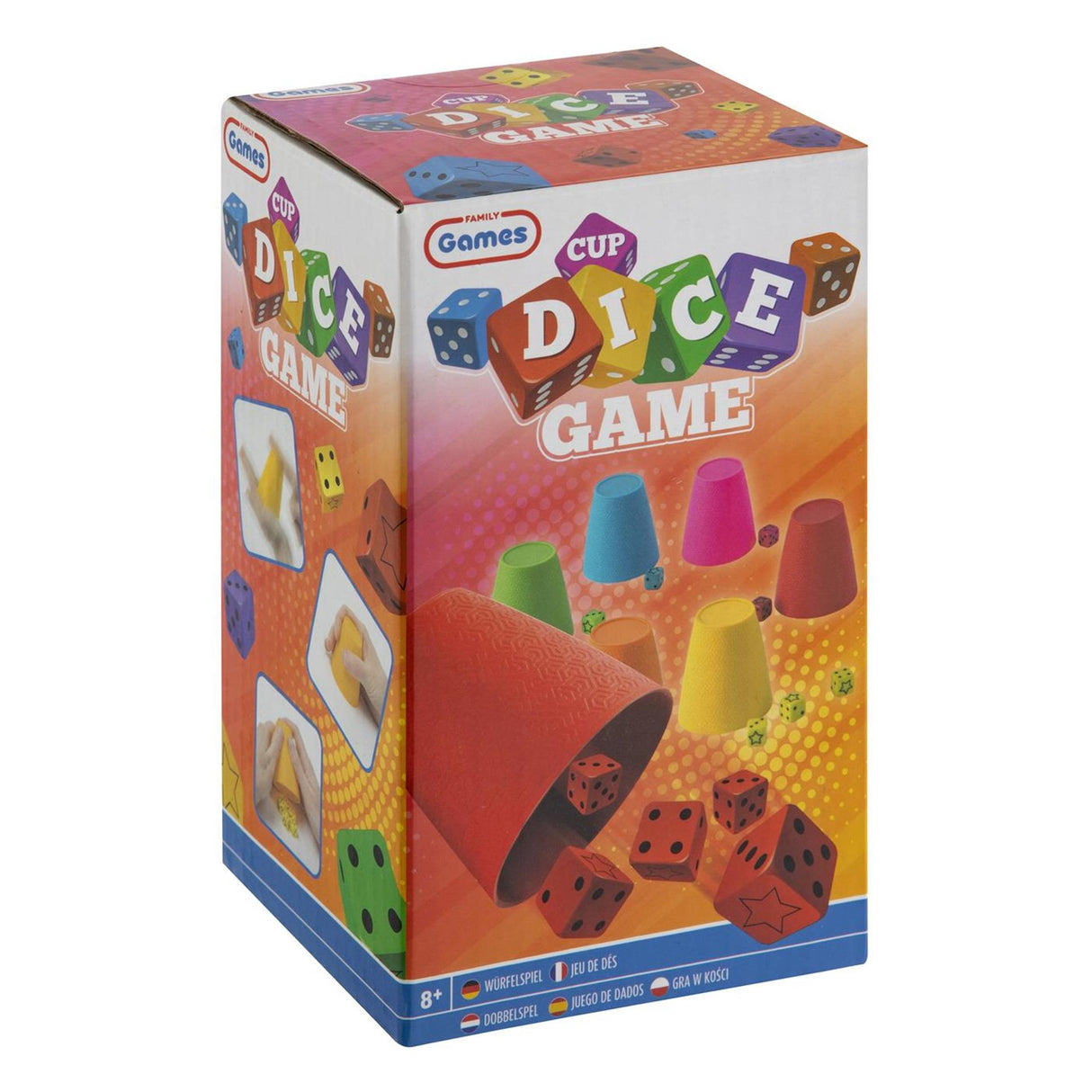 Creative craft group dice game 6 cups and 30 dice