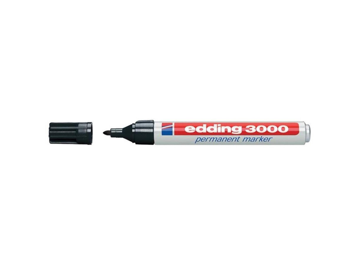 Edding permanent tusj 3000,- sort 10 stk