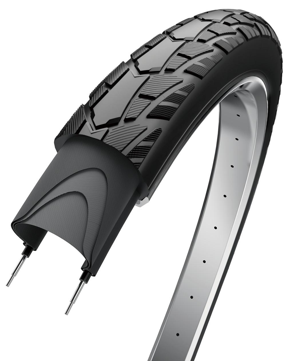 EDGE BUITENBAND PERSONA BASIC 28 X 1.40 37-622 - Nero con riflesso