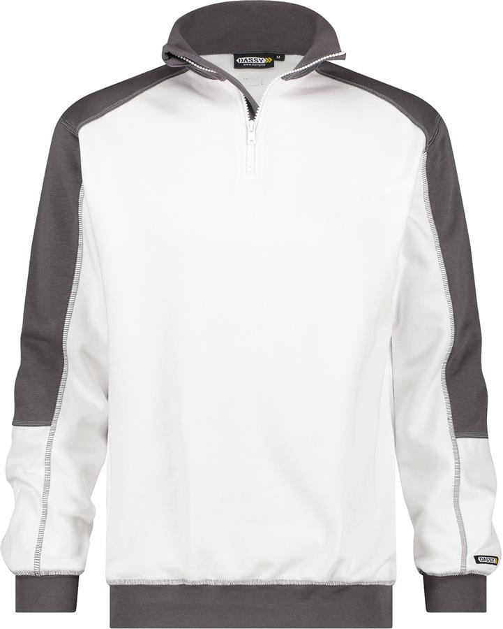 Dassy sweater basiel wit grijs xl