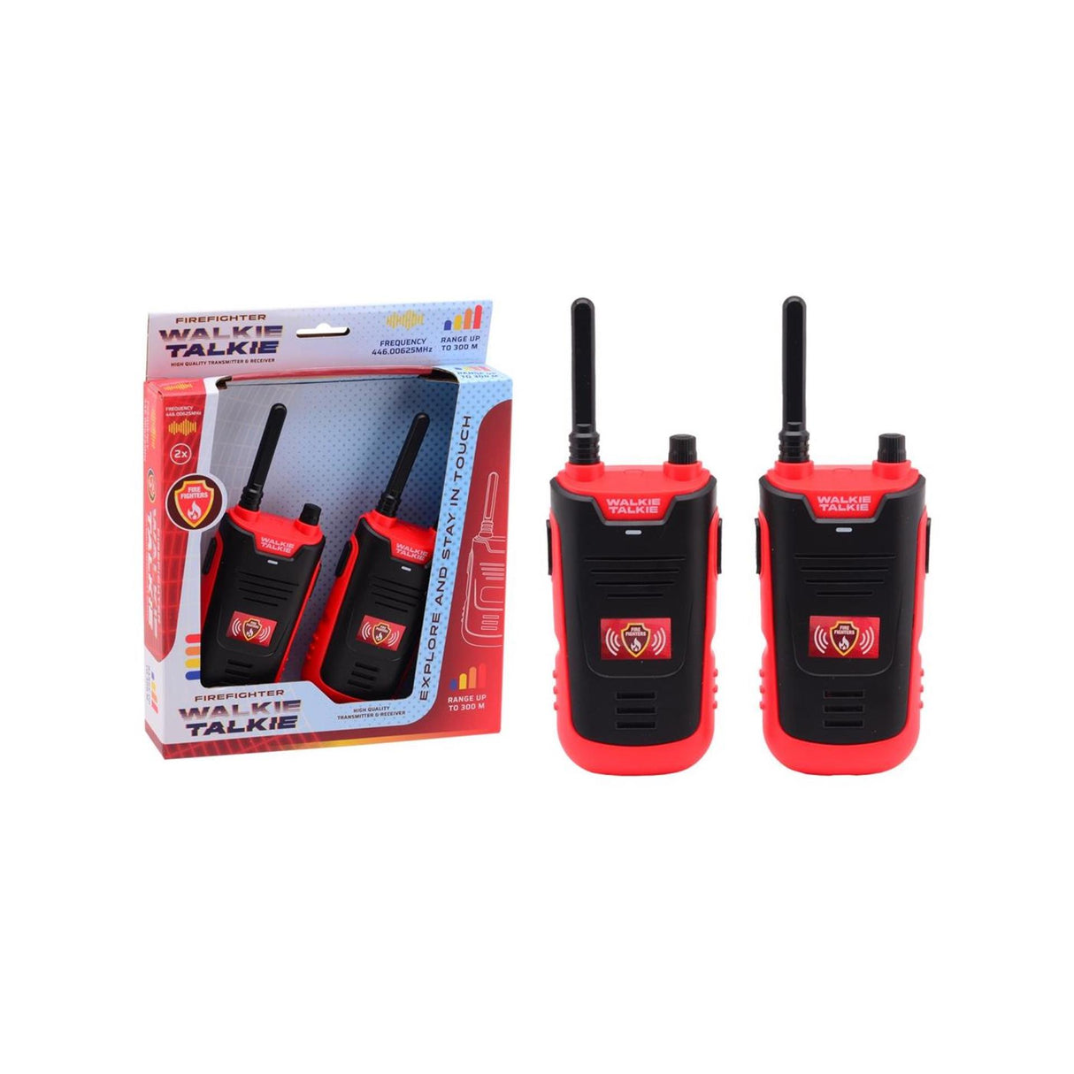 Johntoy walkie talkie fire brigade - 300 meter range